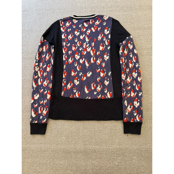 Aritzia Wilfred Free Women's Leopard Print Sweater Size S Crew Neck Long Sleeve - Picture 2 of 11